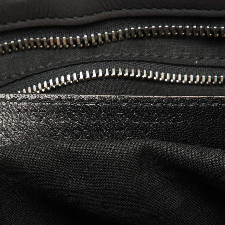 Pre Owned Balenciaga Green/Black Woven Fabric and Leather Classic City Bag