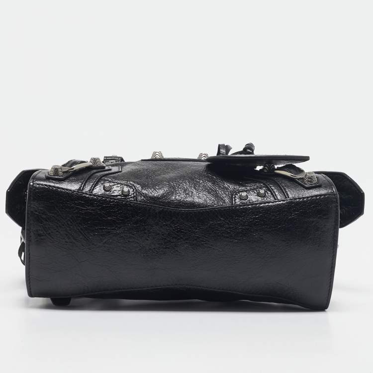 Pre Owned Balenciaga Black Leather XS Neo Cagole Bag