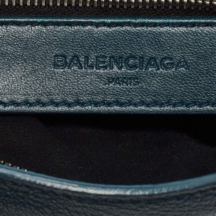 Pre Owned Balenciaga Blue Leather Mini Metallic Edge Classic City Bag