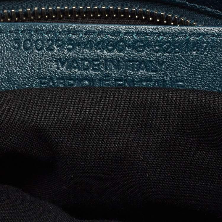 Pre Owned Balenciaga Blue Leather Mini Metallic Edge Classic City Bag