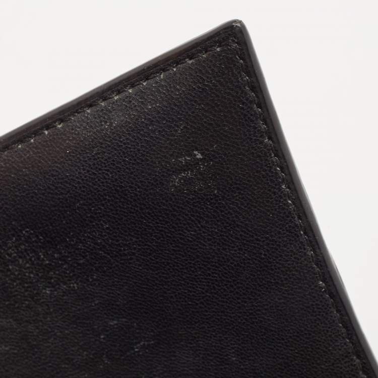 Pre Owned Balenciaga Black Croc Embossed Leather XS Hourglass Wallet on Chain