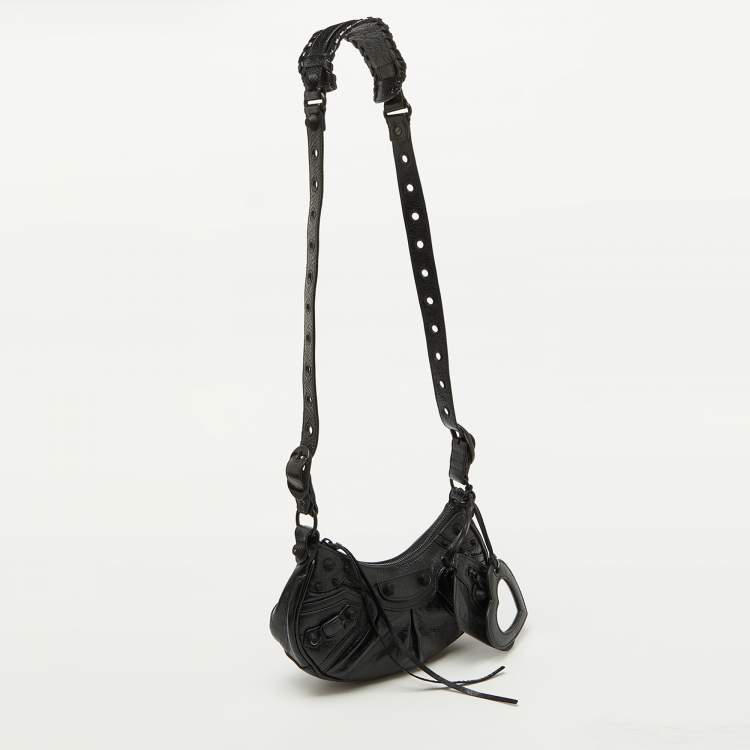 Pre Owned Balenciaga Black Leather XS Le Cagole Shoulder Bag