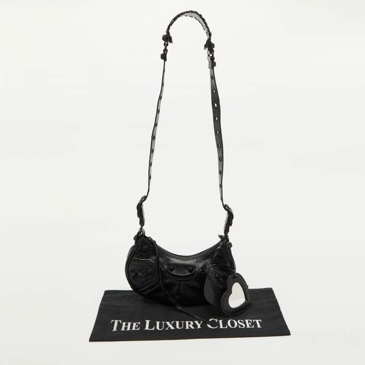 Pre Owned Balenciaga Black Leather XS Le Cagole Shoulder Bag