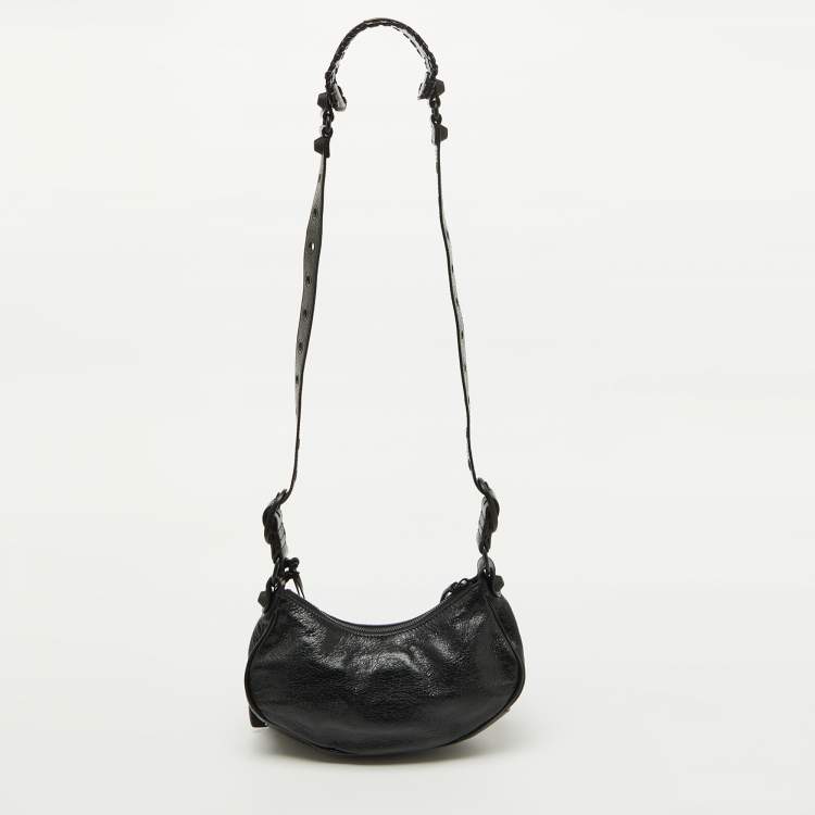 Pre Owned Balenciaga Black Leather XS Le Cagole Shoulder Bag