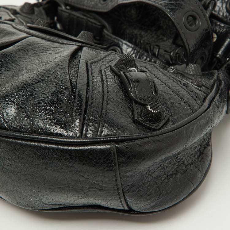 Pre Owned Balenciaga Black Leather XS Le Cagole Shoulder Bag