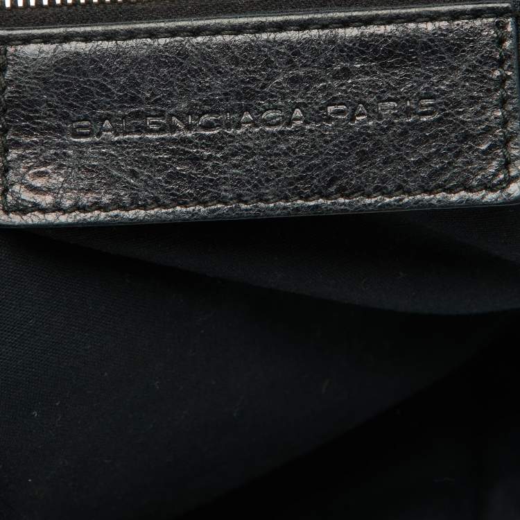 Pre Owned Balenciaga Black Leather SGH Work Tote