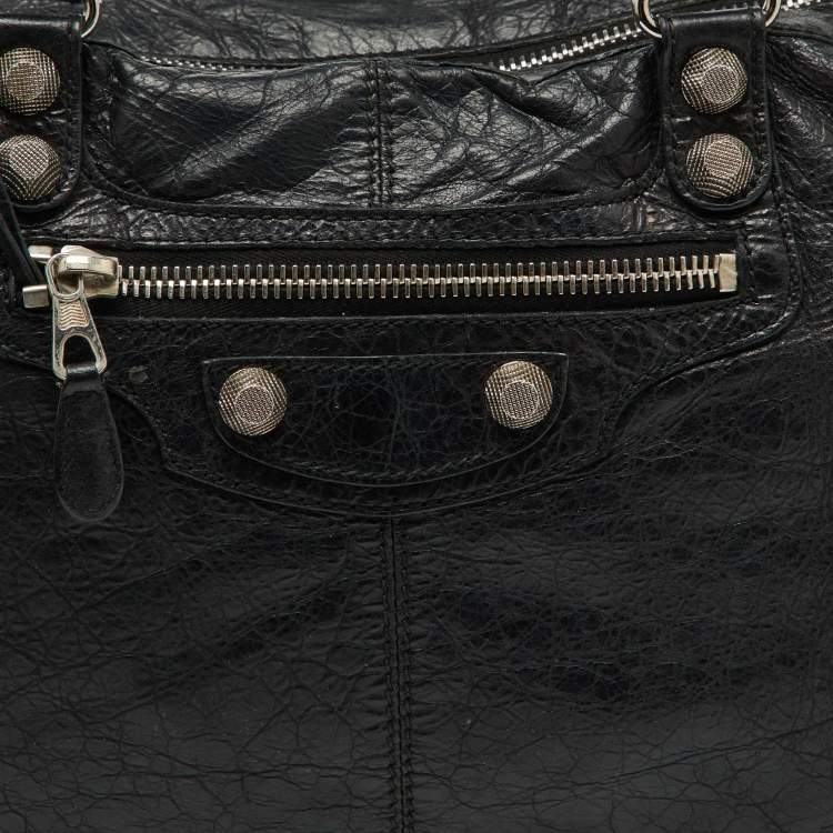 Pre Owned Balenciaga Black Leather SGH Work Tote
