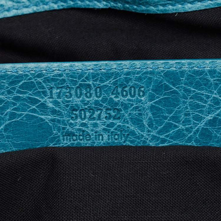 Pre Owned Balenciaga Blue Leather SGH Giant Work Bag