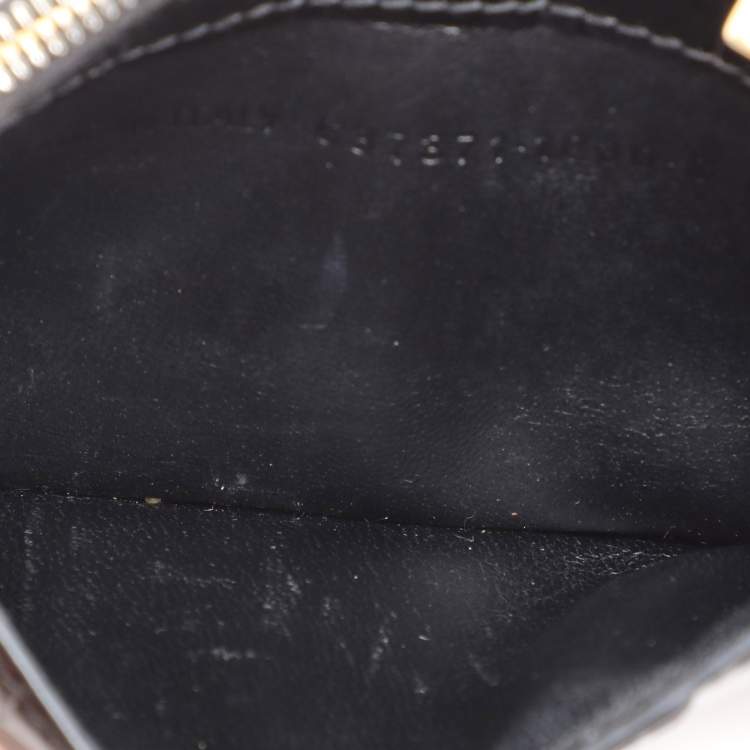 Pre Owned Balenciaga Black Croc Embossed Leather Hourglass Card Holder