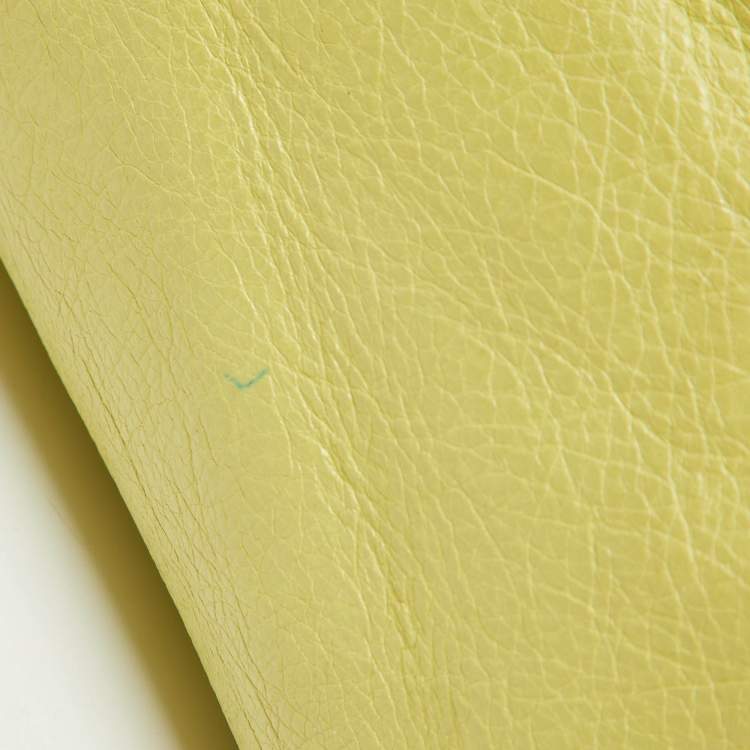 Pre Owned Balenciaga Yellow Leather Mini Classic City Bag