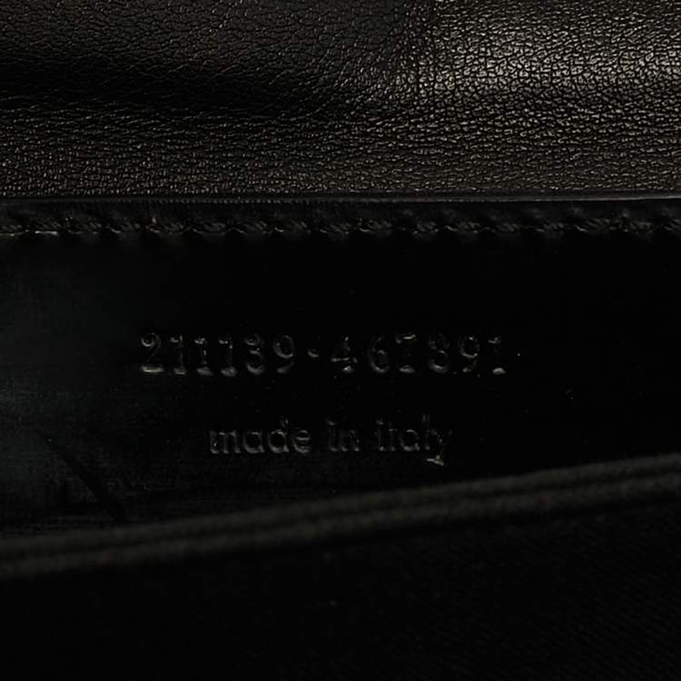 Pre Owned Balenciaga Black Patent Leather GSH Classic Envelope Clutch
