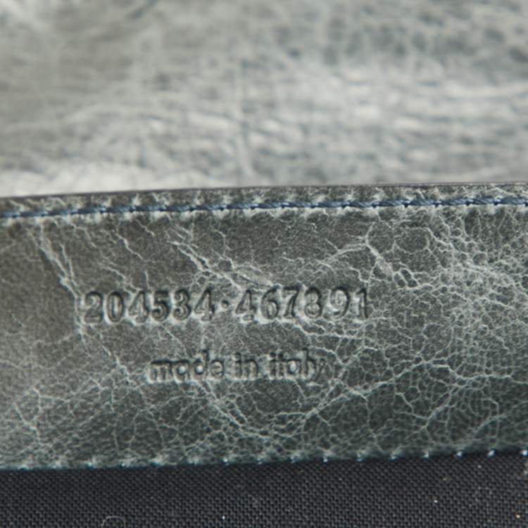 Pre Owned Balenciaga Moss Green Leather Classic Giant Envelope Clutch