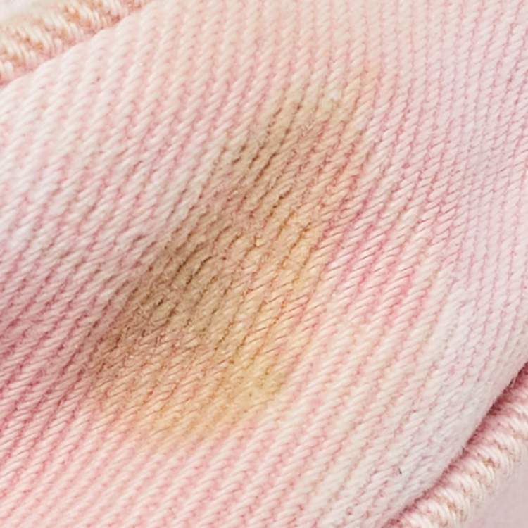 Pre Owned Balenciaga Light Pink BB Monogram Denim Mini Le Cagole Shoulder Bag