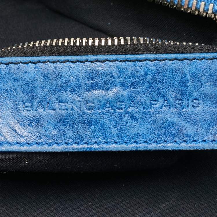 Pre Owned Balenciaga Blue Leather GSH Part-Time Tote