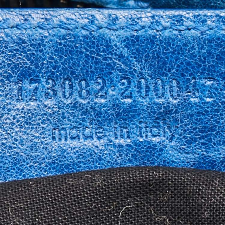 Pre Owned Balenciaga Blue Leather GSH Part-Time Tote