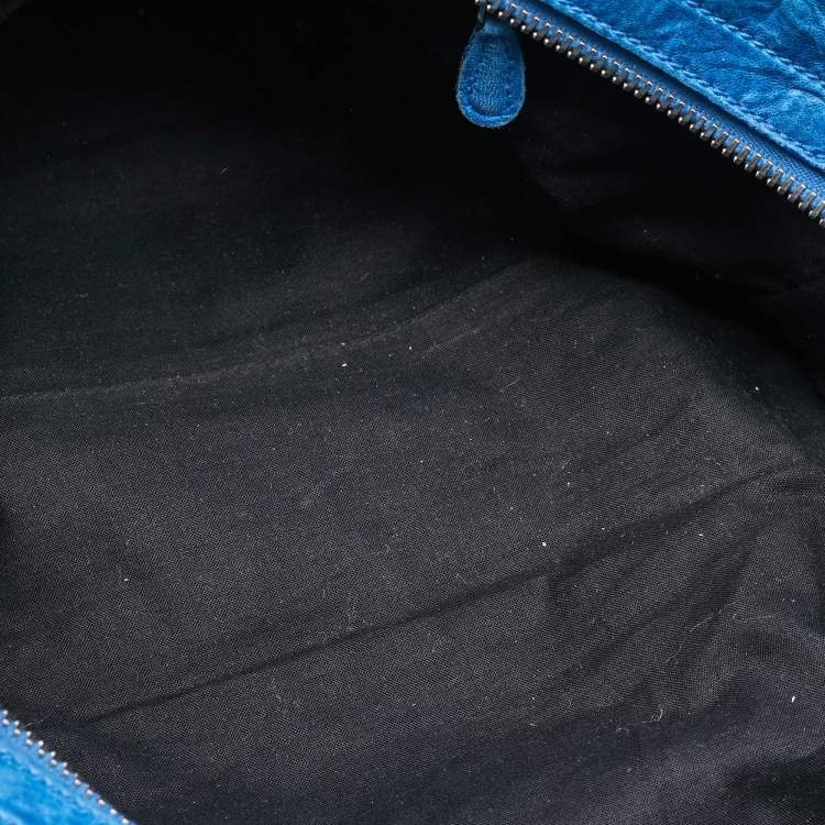 Pre Owned Balenciaga Blue Leather GSH Part-Time Tote