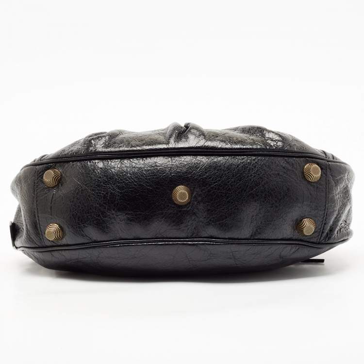 Pre Owned Balenciaga Black Glossy Leather Le Cagole S Shoulder Bag