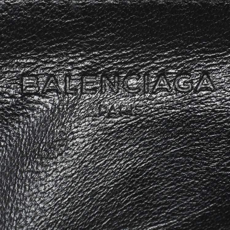 Pre Owned Balenciaga Grey Croc Embossed Calf Hair Small Cable Shopper Tote