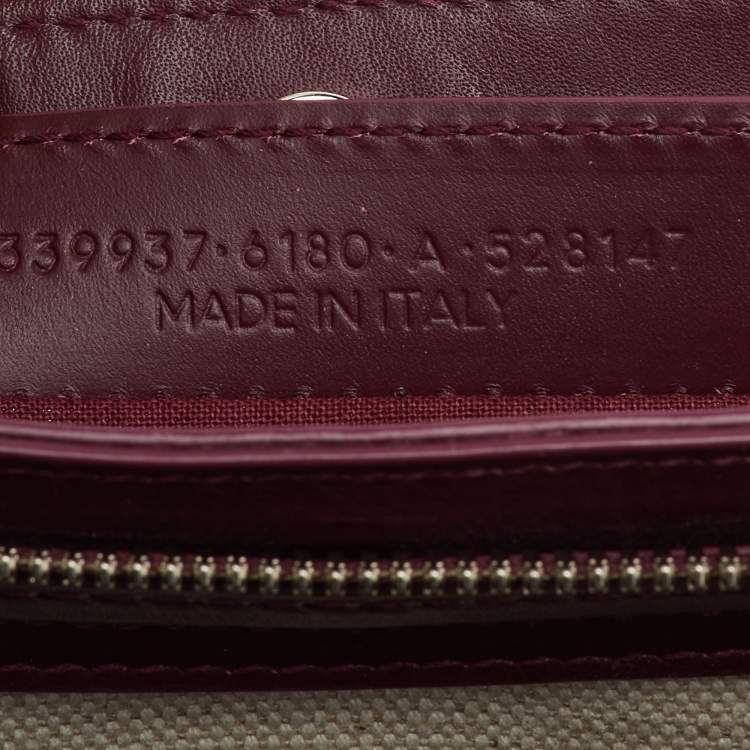 Pre Owned Balenciaga Off-White/Burgundy Canvas and Leather Navy Pochette Crossbody Bag
