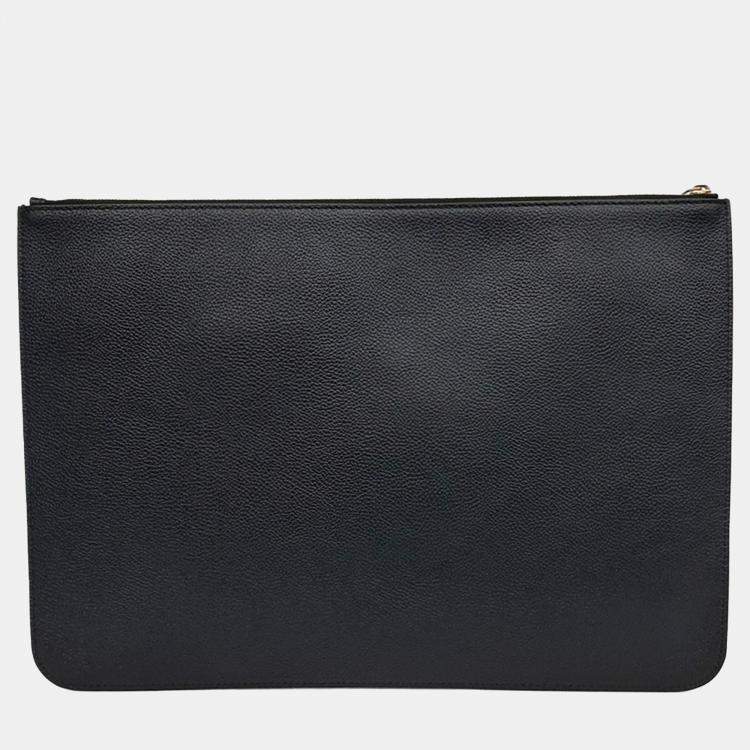 Pre Owned Balenciaga Black Leather clutch