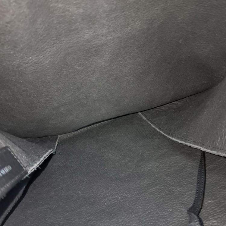 Pre Owned Balenciaga Black Leather Supermarket Shopper Bag