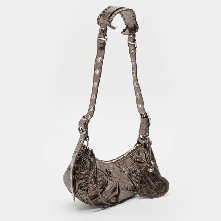Pre Owned Balenciaga Metallic Leather XS Le Cagole Shoulder Bag