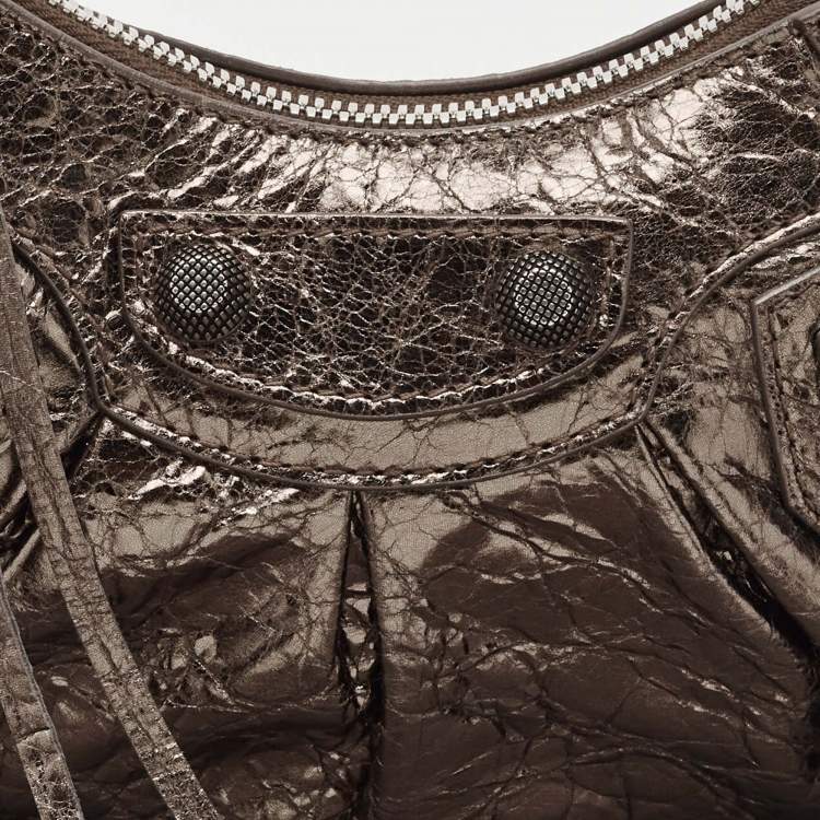 Pre Owned Balenciaga Metallic Leather XS Le Cagole Shoulder Bag