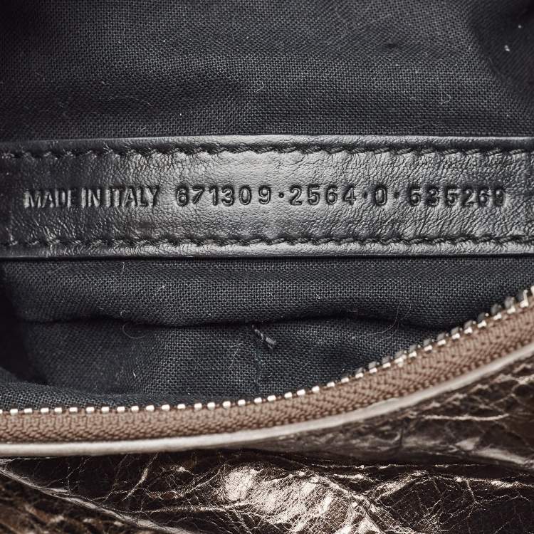 Pre Owned Balenciaga Metallic Leather XS Le Cagole Shoulder Bag