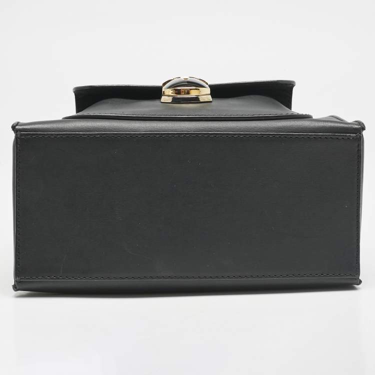 Pre Owned Balenciaga Black Leather Mini Padlock All Afternoon Tote