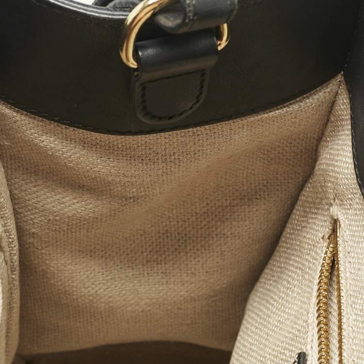 Pre Owned Balenciaga Black Leather Mini Padlock All Afternoon Tote