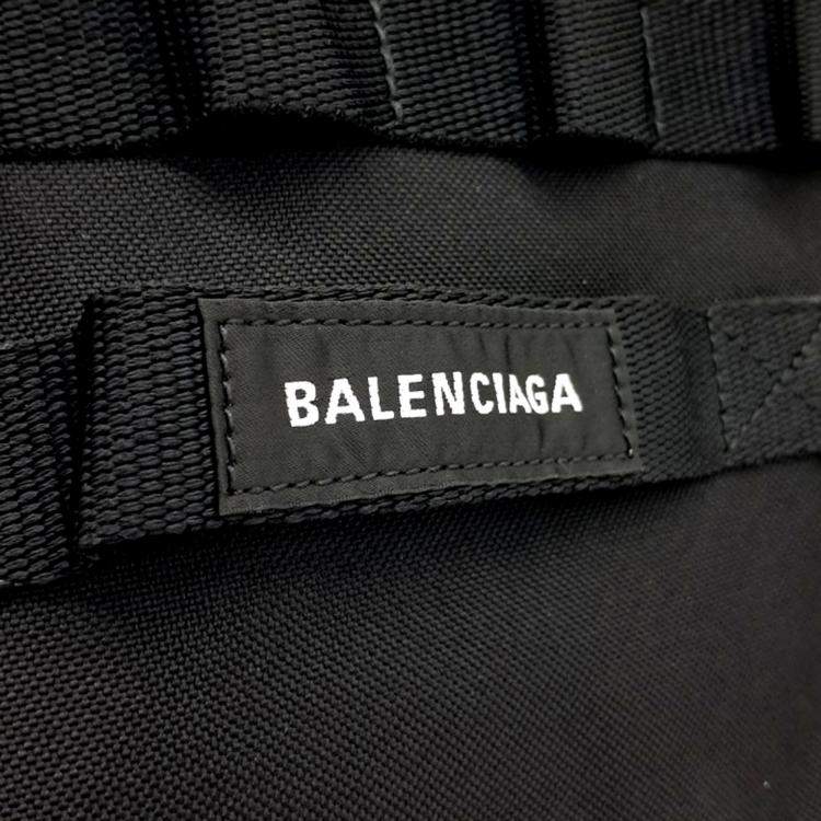 Pre Owned Balenciaga Black Fabric Army Messenger Bag