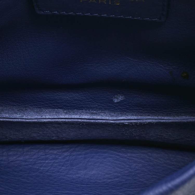 Pre Owned Balenciaga Dark Blue Leather Classic Crossbody Bag