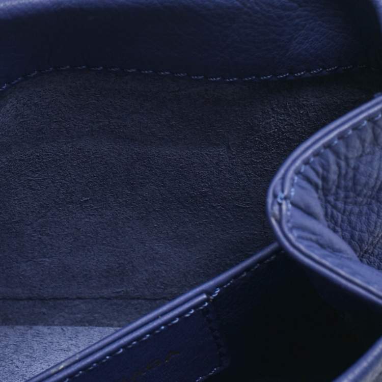 Pre Owned Balenciaga Dark Blue Leather Classic Crossbody Bag