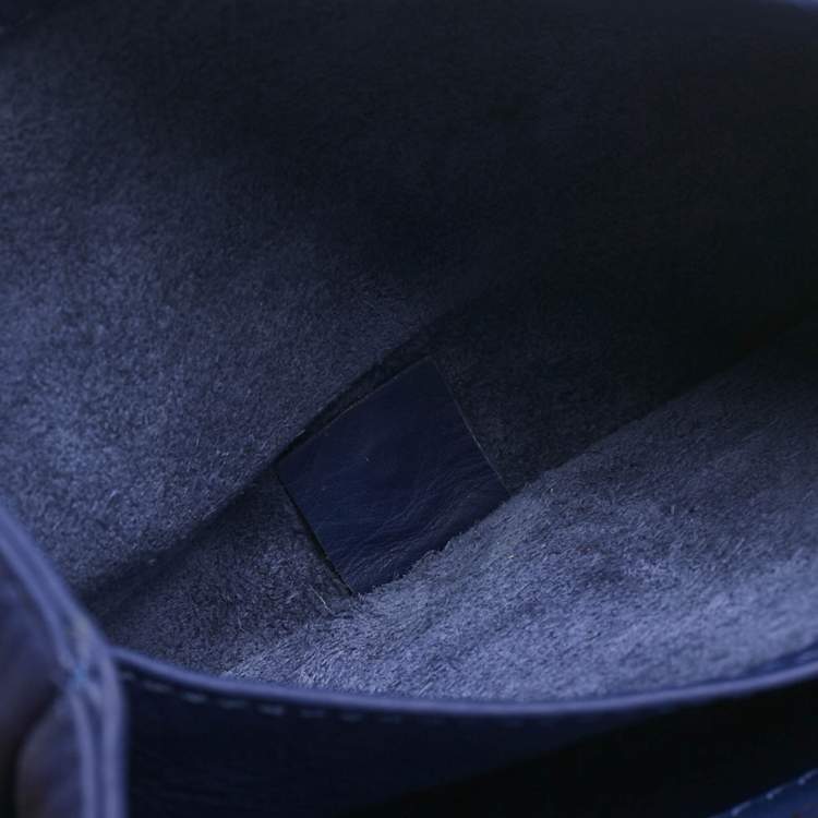 Pre Owned Balenciaga Dark Blue Leather Classic Crossbody Bag