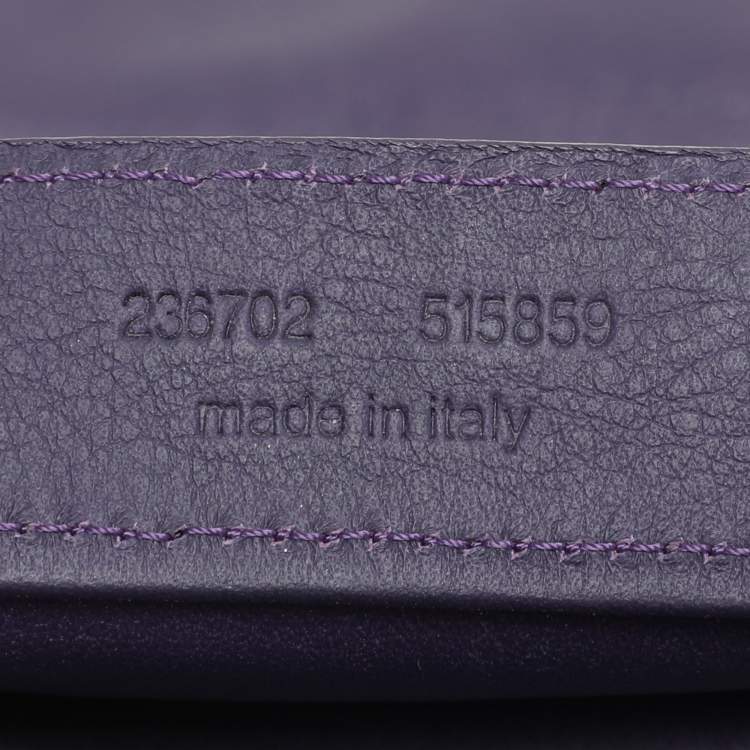 Pre Owned Balenciaga Purple Leather Papier A3 Tote
