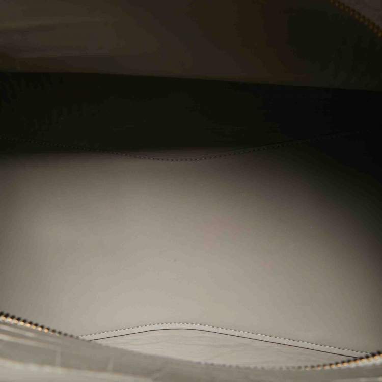 Pre Owned Balenciaga Grey Croc Embossed Leather Large Neo Classic Tote
