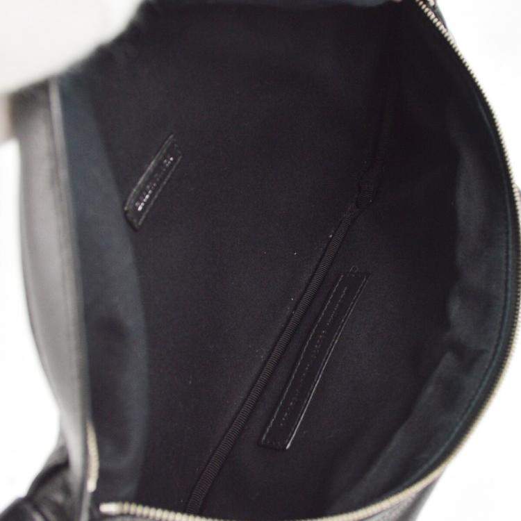 Pre Owned Balenciaga Black Leather Everyday Body Bum Bag