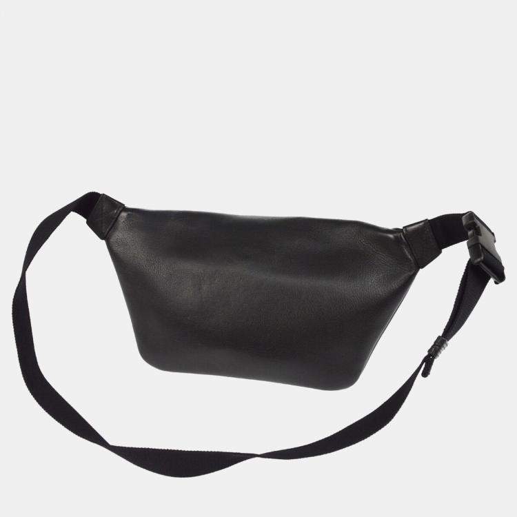 Pre Owned Balenciaga Black Leather Everyday Body Bum Bag