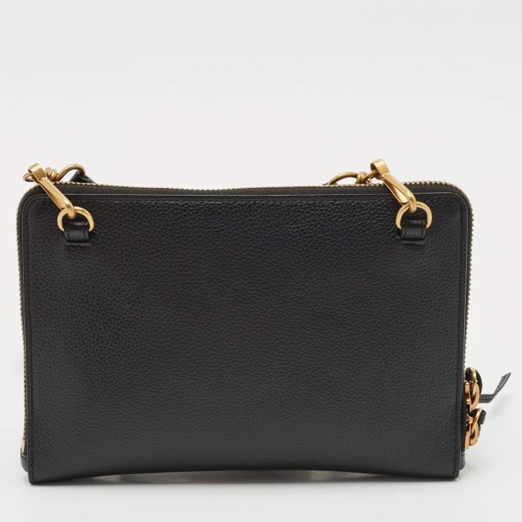 Pre Owned Balenciaga Black Leather Neo Classic Pouch Crossbody Bag