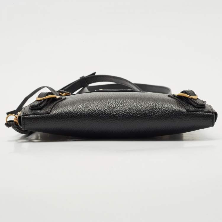 Pre Owned Balenciaga Black Leather Neo Classic Pouch Crossbody Bag