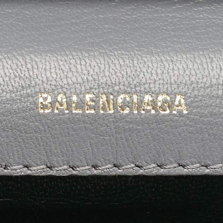 Pre Owned Balenciaga Grey Leather XS Ville Day Crossbody Bag