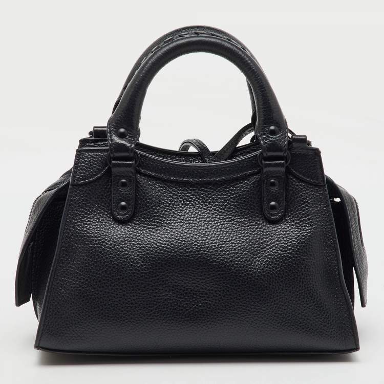 Pre Owned Balenciaga Black Leather Mini Neo Classic City Shoulder Bag