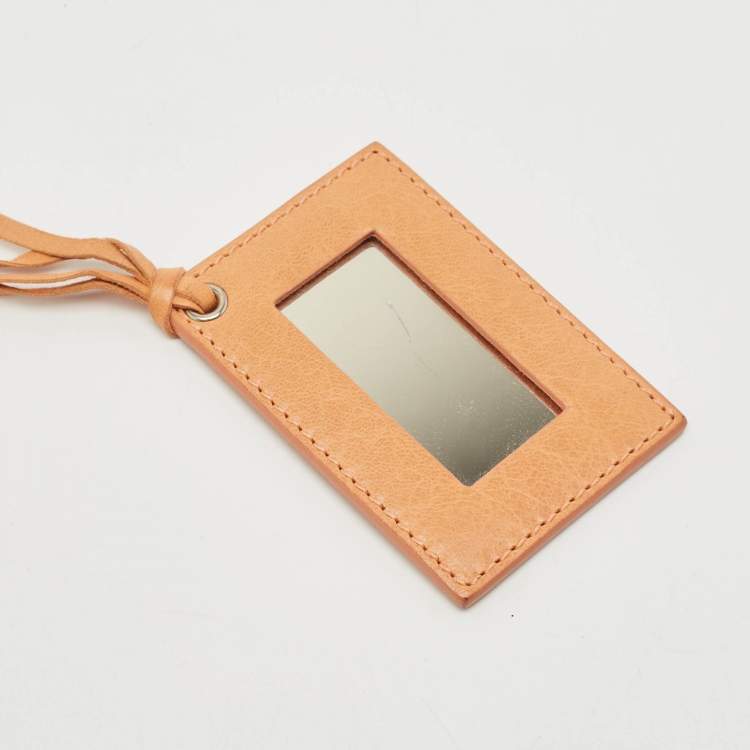 Pre Owned Balenciaga Peach Leather SH Classic Envelope Clutch