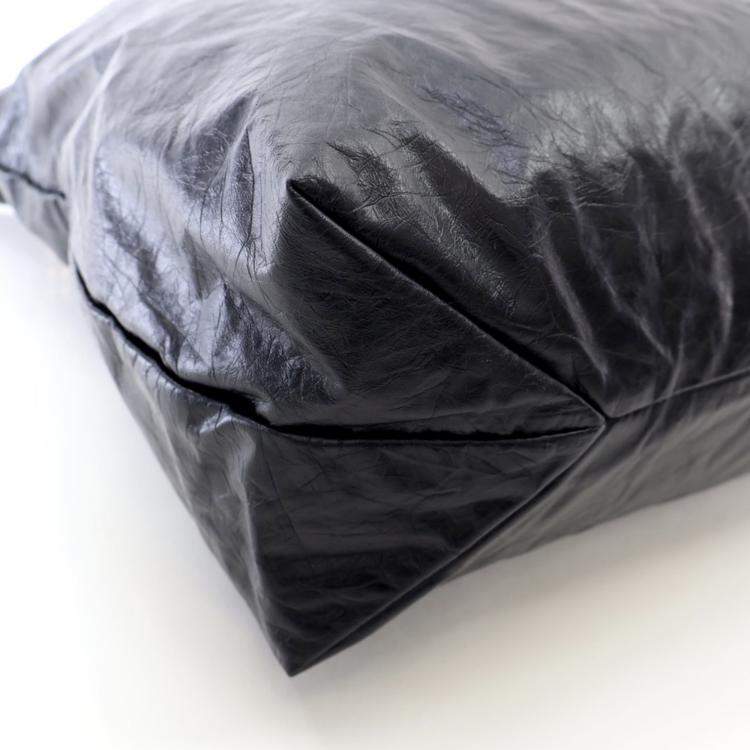 Pre Owned Balenciaga Crush Medium Black Calfskin Tote Bag