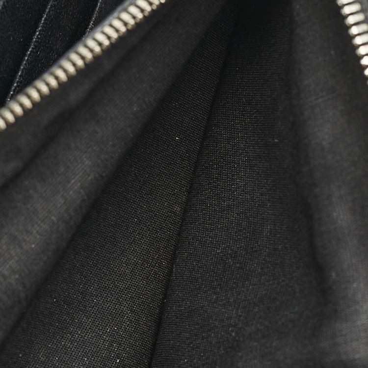 Pre Owned Balenciaga Black Quilted Velvet BB Crystals Wallet On Chain