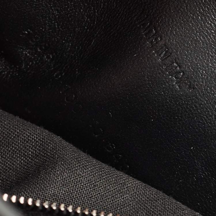 Pre Owned Balenciaga Black Croc Embossed Leather Small Hourglass Top Handle Bag