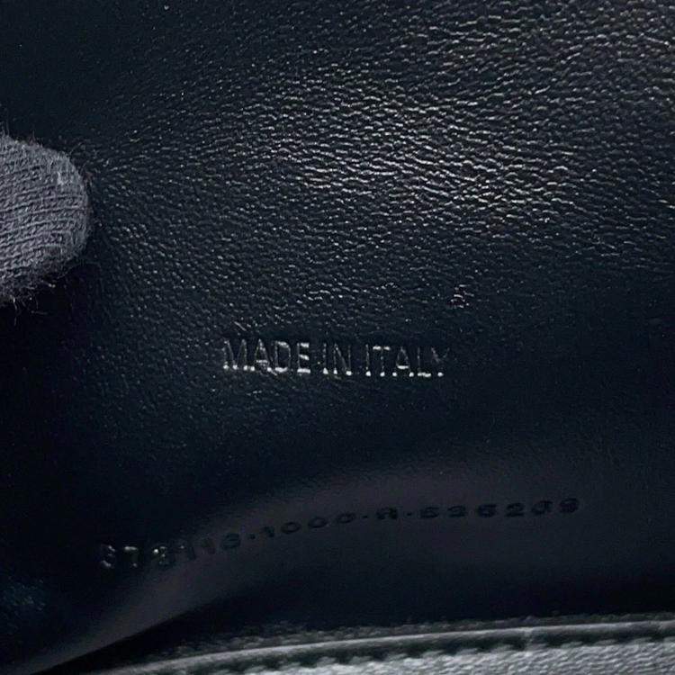 Pre Owned Balenciaga Frame Black Embossed Leather Shoulder Bag