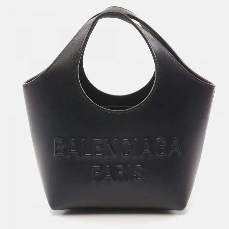 Pre Owned Balenciaga Mary Kate XS Black Leather Tote Bag 