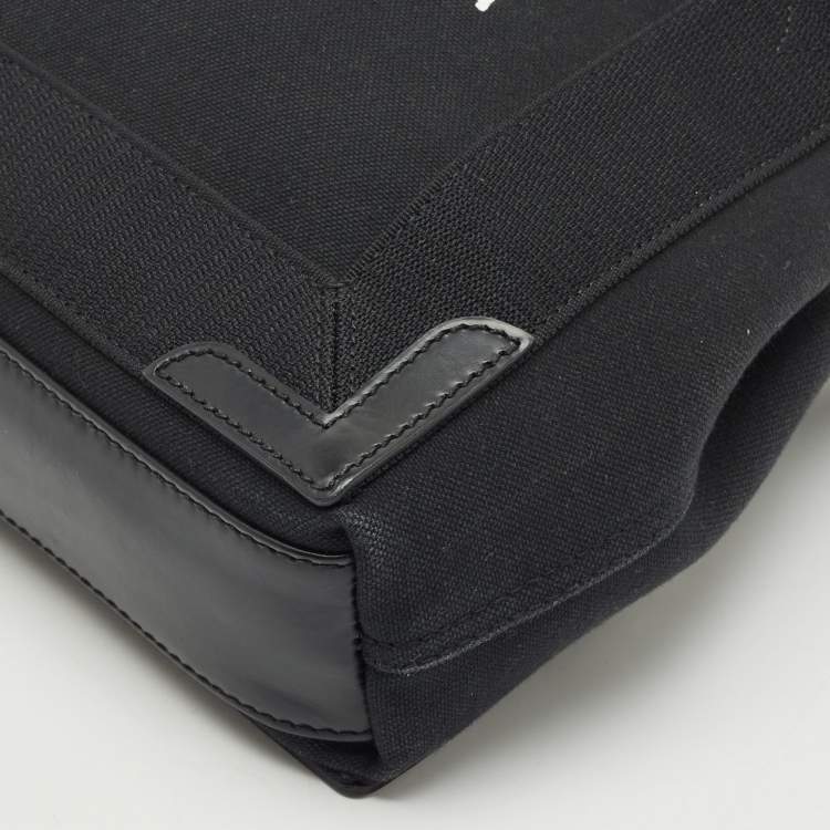 Pre Owned Balenciaga Black Canvas and Leather XS Cabas Tote