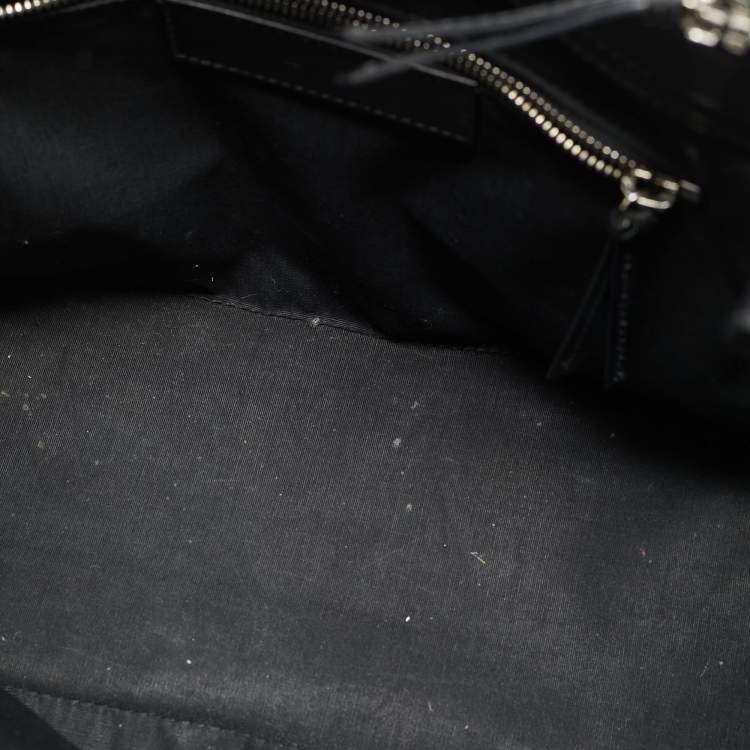 Pre Owned Balenciaga Black Leather Padlock Tote